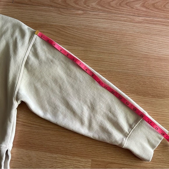 Zara Beige Cropped Hooded Sweater Women’s Small - Picture 7 of 9